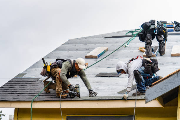 Professional Roof Installation technician working in Mims, FL